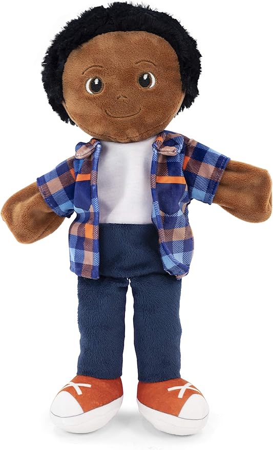 time by eimmie 手偶 - 男孩和女孩毛绒手偶 - 儿童木偶玩具(charlie)